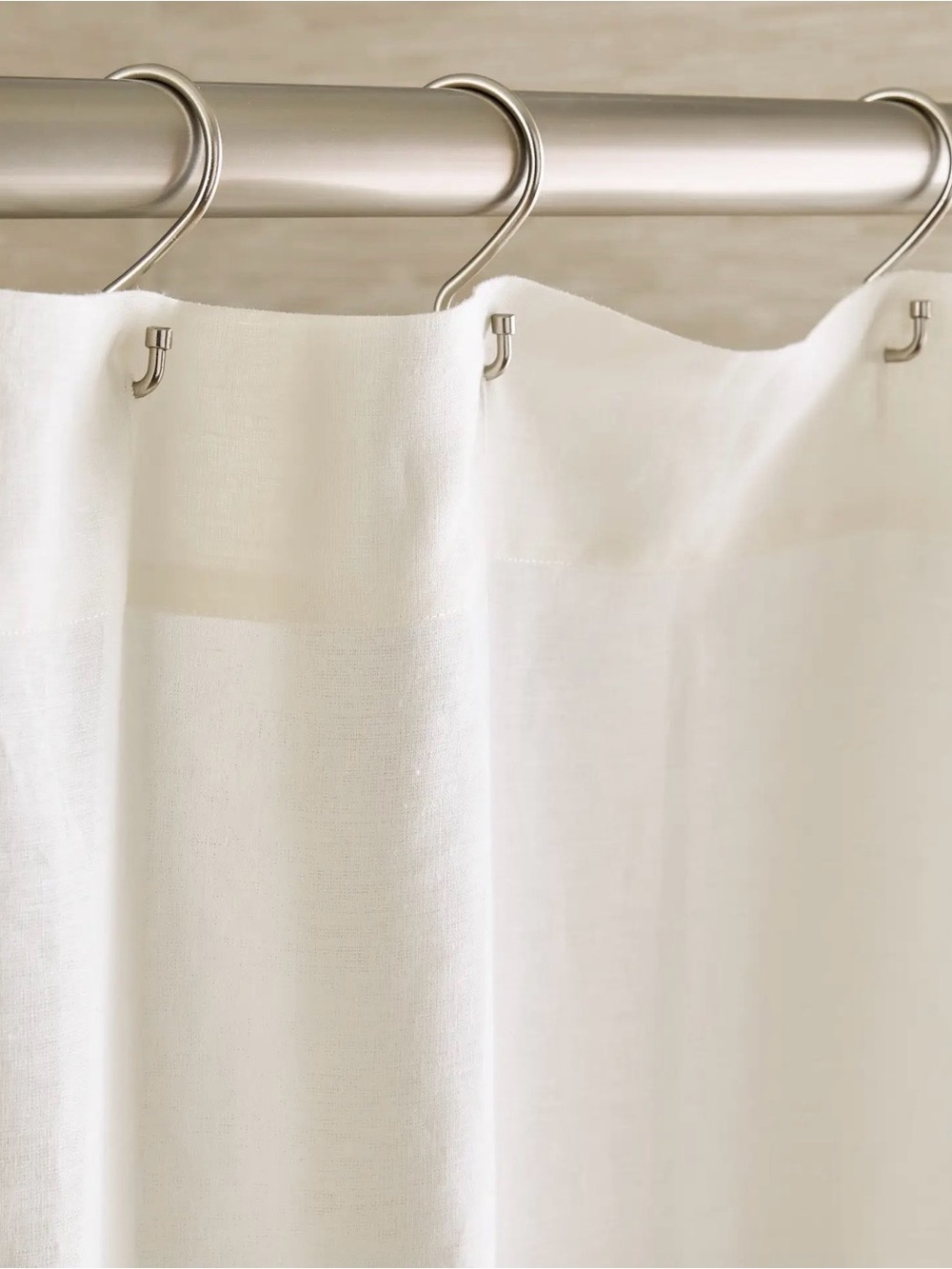 NWOT Quince European Linen Shower Curtain, 72 X 72 (Ivory) - Picture 3 of 5